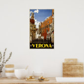 Verona Italien Vintage Reiseplakat Poster (Küche)