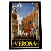 Verona Italien Vintage Reisetaschen Mittlere Geschenktüte (Rückseite)