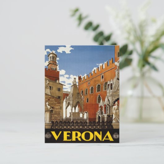 Verona, Italien Vintage Travel Postcard Postkarte (Stehend Vorderseite)
