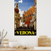 Verona Italien - Vintage Travel Posters Poster (Küche)