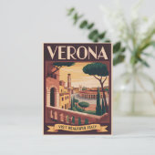 Verona Italy vintage Postkarte (Stehend Vorderseite)