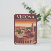 Verona Italy vintage Postkarte (Stehend Vorderseite)