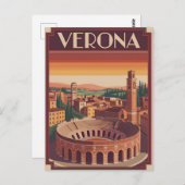 Verona Italy vintage Postkarte (Vorne/Hinten)