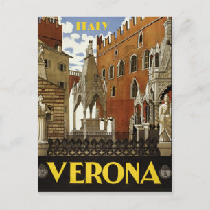 VERONA ITALY VINTAGE REISE POSTCARD POSTKARTE
