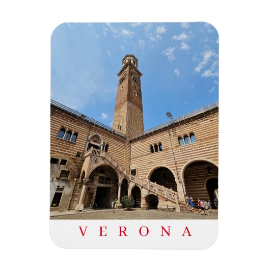Verona Lamberti Tower View Kühlschrankmagnet Magnet (Vertikal)