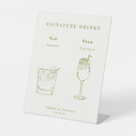 VERONA Minimalistische Hochzeit Signature Drinks P Sockelschild