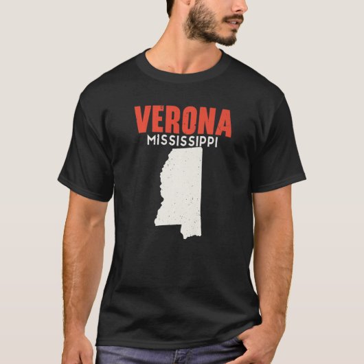 Verona Mississippi USA Staat America Travel Missis T-Shirt (Vorderseite)