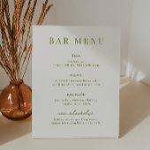 VERONA Moss Green Bar Menu List Sockelschild