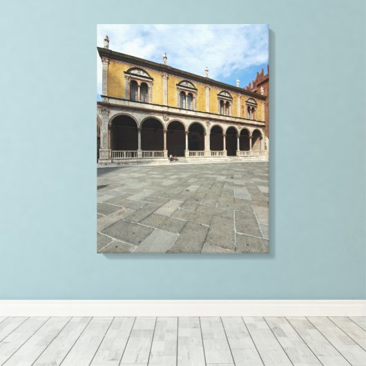Verona Piazza Dante Ansicht Leinwand (Insitu (Holzboden))
