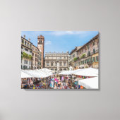 Verona Piazza Erbe Ansicht Leinwand (Vorderseite)