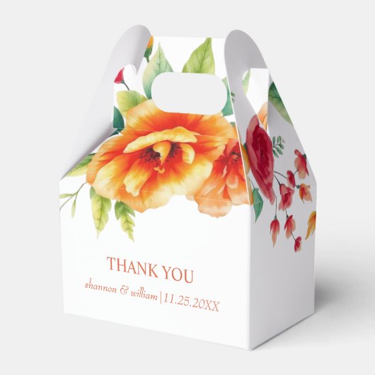 Verona Sonnenuntergang orange Blume Hochzeit Viele Geschenkschachtel (Vorderseite)