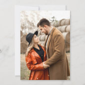 Verona Sunset Bright Orange Foto Hochzeit Einladung (Rückseite)