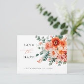 Verona Sunset Bright Orange Modern Save the Date Postkarte (Stehend Vorderseite)