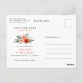 Verona Sunset Bright Orange Modern Save the Date Postkarte (Rückseite)