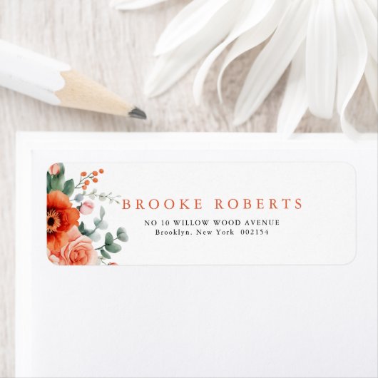 Verona Sunset Bright Orange Moderne Blumenhochzeit (Insitu)