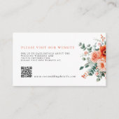 Verona Sunset Bright Orange Moderne Blumenhochzeit Begleitkarte (Vorderseite)