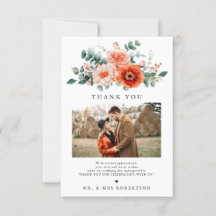 Verona Sunset Bright Orange Moderne Blumenhochzeit