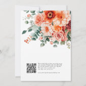 Verona Sunset Bright Orange Modernes Foto QR Save The Date (Rückseite)