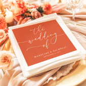 Verona Sunset Elegante Kalligrafie Moderne Hochzei Serviette