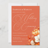 Verona Sunset Floral Wedding Einladung (Vorderseite)