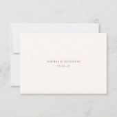 VERONA Sunset Mauve Meal Choice Hochzeit RSVP Karte (Rückseite)