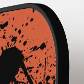 Verona Sunset Orange mit schwarzem Spritzer und Li Pickleball Schläger (Linke Seite)