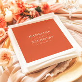 Verona Sunset Orange Moderne einfache Hochzeit Serviette