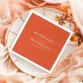 Verona Sunset Orange Moderne einfache Hochzeit Serviette