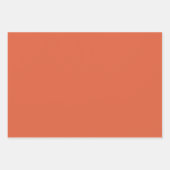 Verona Sunset Orange Solid Color Geschenkpapier Set (Vorderseite)