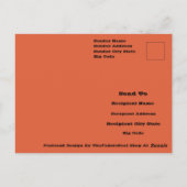 Verona Sunset Orange Solid Color Postkarte (Rückseite)