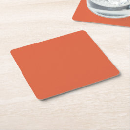 Verona Sunset Orange Solid Color Rechteckiger Pappuntersetzer