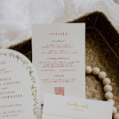 VERONA Sunset Orange Wedding Details Card Einladung