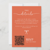 Verona Sunset QR Code Handgezeichneter Wavy Curve Einladung (Rückseite)