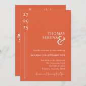 Verona Sunset QR Code Timeline Routenhochzeit Einladung (Vorne/Hinten)