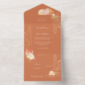 Verona Sunset Tracery Wedding All In One Einladung (Innen Boden)