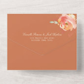 Verona Sunset Tracery Wedding All In One Einladung (Rückseite)