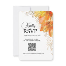 Verona Sunset Watercolor Floral QRcode Hochzeit
