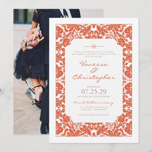 Verona Sunset Wedding Einladung (Vorne/Hinten)