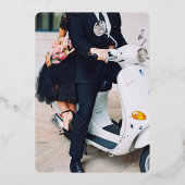 Verona Sunset Wedding Folieneinladung (Rückseite)