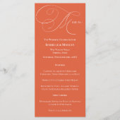 Verona Sunset Wedding Menu Menükarte (Vorderseite)