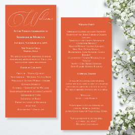 Verona Sunset Wedding Program Programm