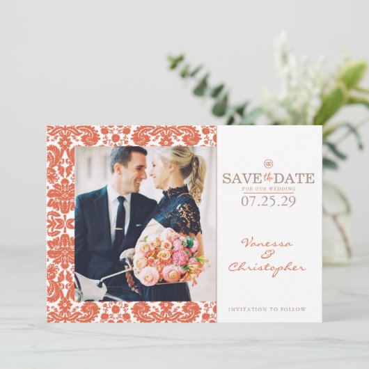 Verona Sunset Wedding Save The Date (Stehend Vorderseite)