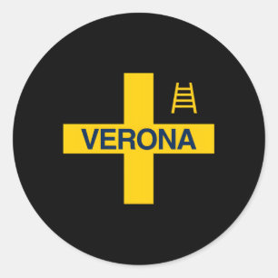 Verona Tifo Hellas Gialloblã¹ Brigades Curva Sud S Runder Aufkleber