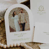 VERONA Wildblume Arch Frame Foto Hochzeit Einladung