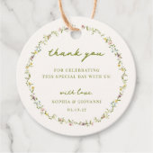 VERONA Wildblume Wreath Wedding Geschenkanhänger (Vorderseite)