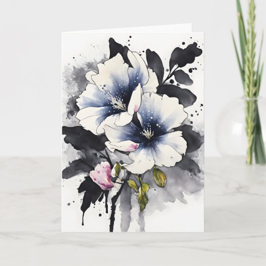 Veronica - Aquarellblumen Karte (Vorderseite)