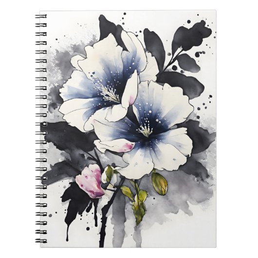 Veronica - Aquarellblumen Notizblock (Vorderseite)