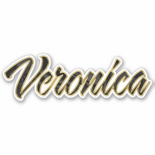 Veronica black gold Lettering Aufkleber Sticker (Vorderseite)