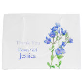 Veronica Hochzeit blaue Blume Mädchen Gefallen Ges Große Geschenktüte (Vorderseite)