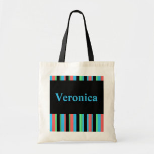 Veronica Hübsch Strip Tote Beutel Tragetasche